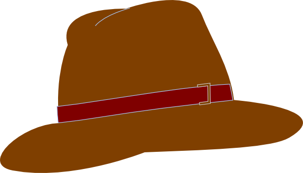 Brown Fedora Hat Clip Art at Clker
