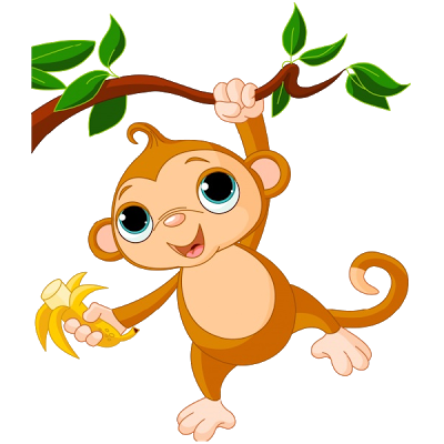 Baby monkey clipart transparent