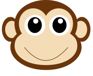 Girl monkey face clipart