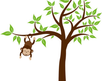 free download clipart monkeys in trees
