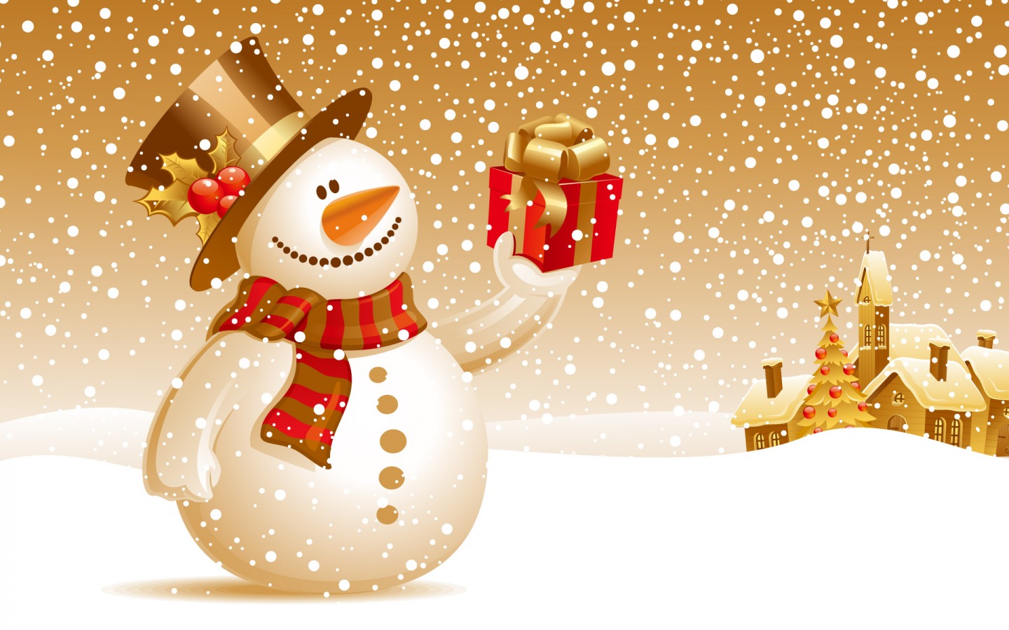 Free Flying Snowman Backgrounds For PowerPoint