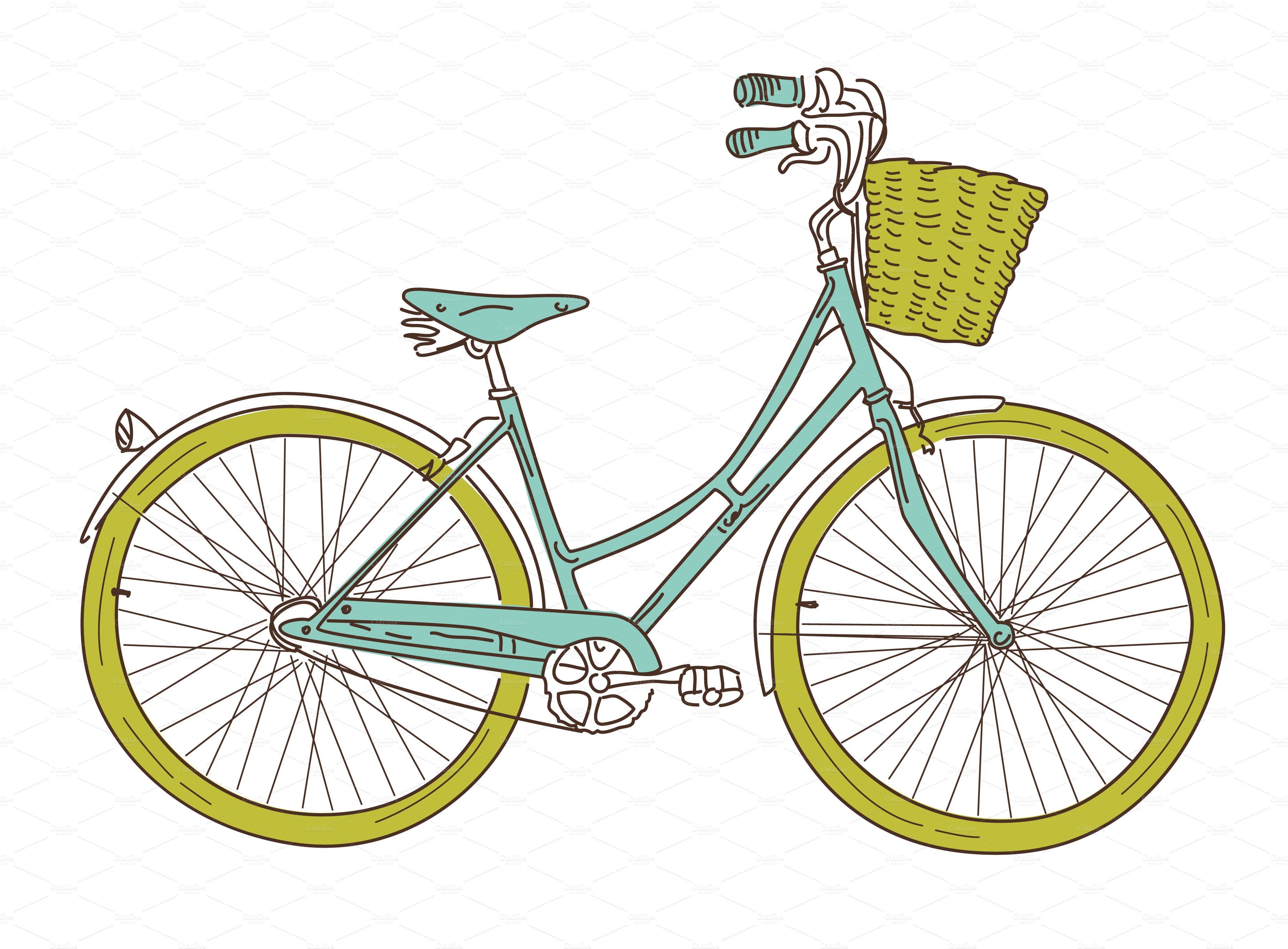 Two bicycles clip art chopper bicycle 