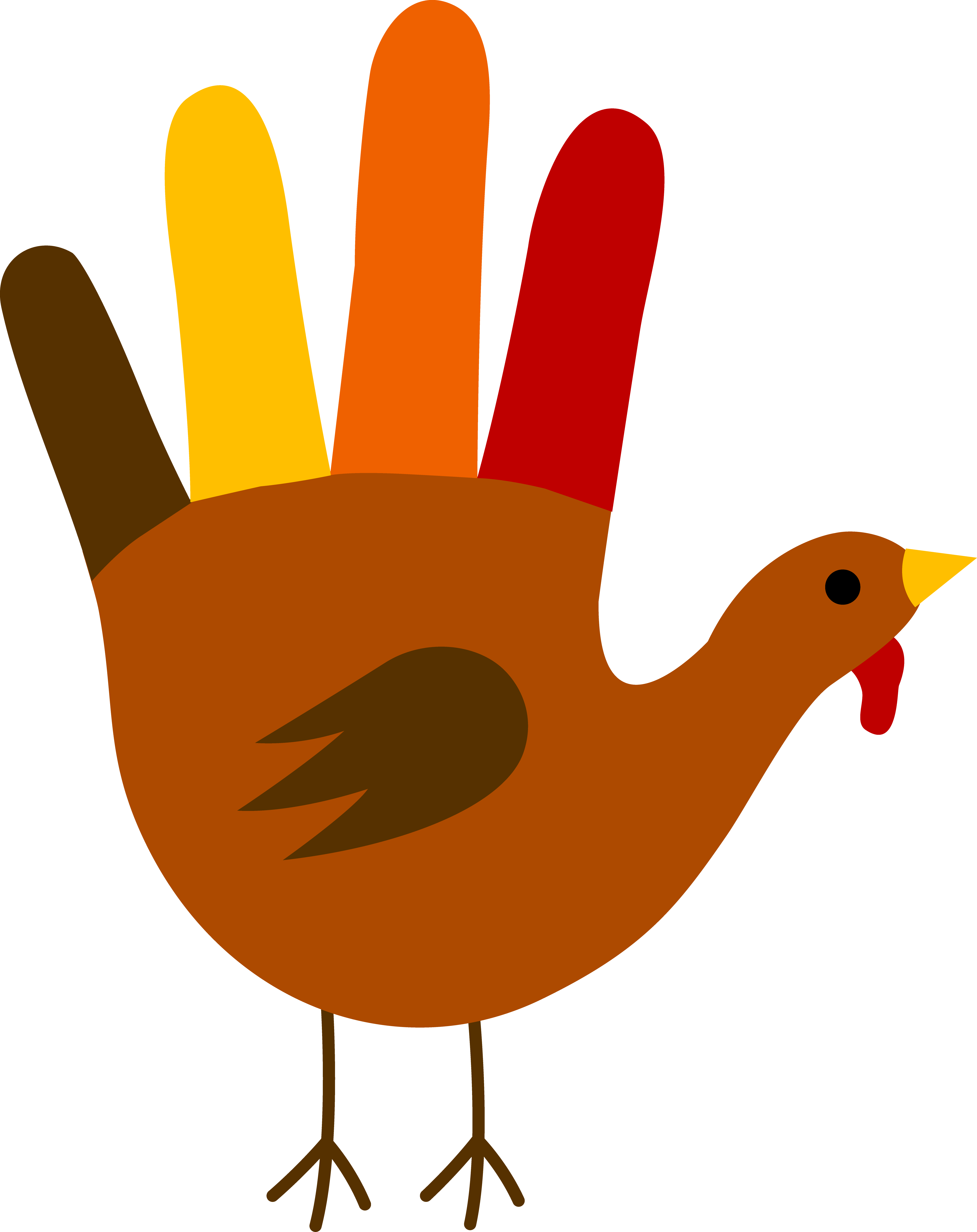 Handprint Turkey Clipart