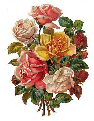 Vintage floral clip art free