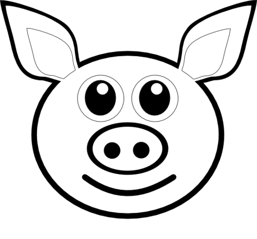 Cartoon Pig Head Clipart