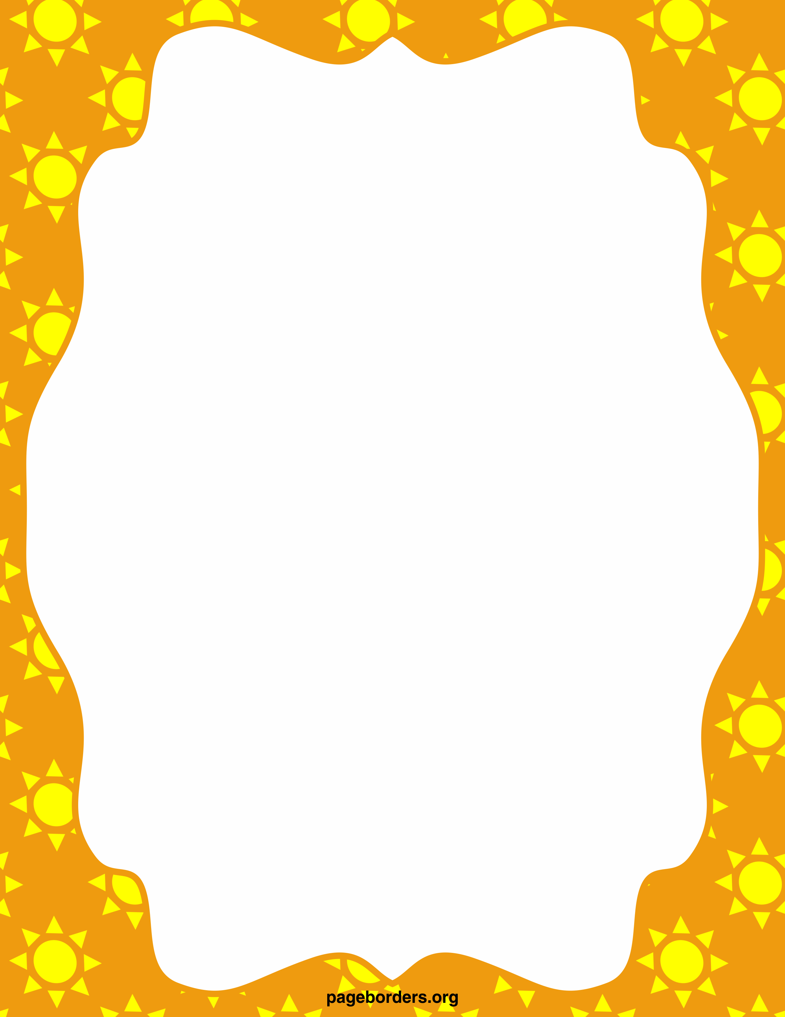 Sun border clip art