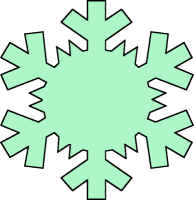 6 sided snowflake clipart