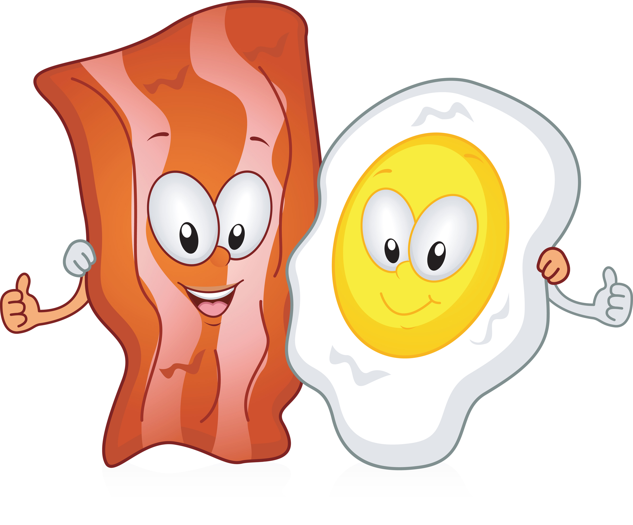 Bacon and eggs clip art free