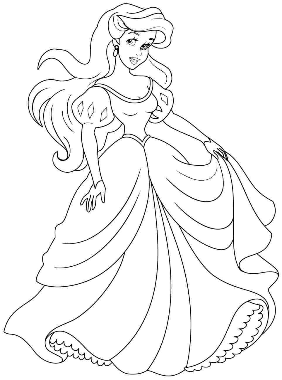printable princess ariel coloring pages   Clip Art Library