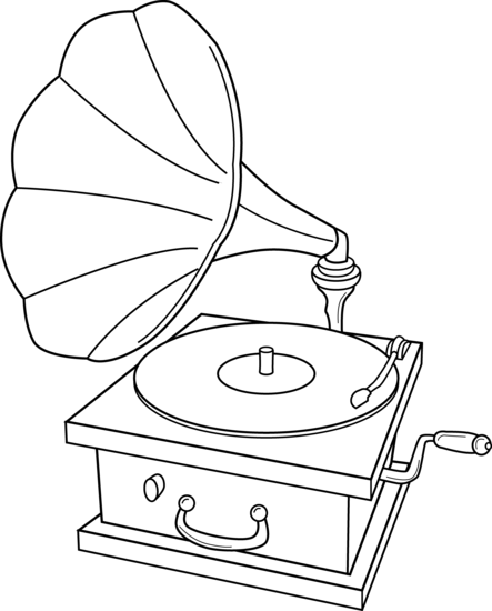 Old music player clipart