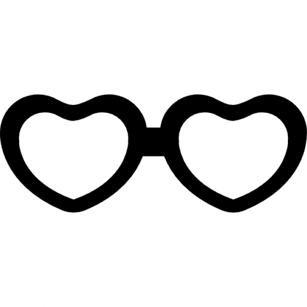 Heart shaped eyeglasses Icons