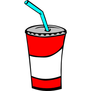 Cup with straw clipart