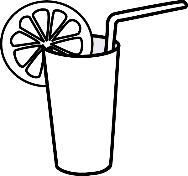 Straw clipart black and white