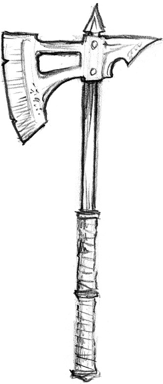 viking axe drawing