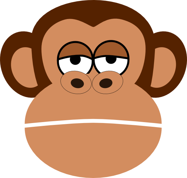 Sad Monkey Face Clipart