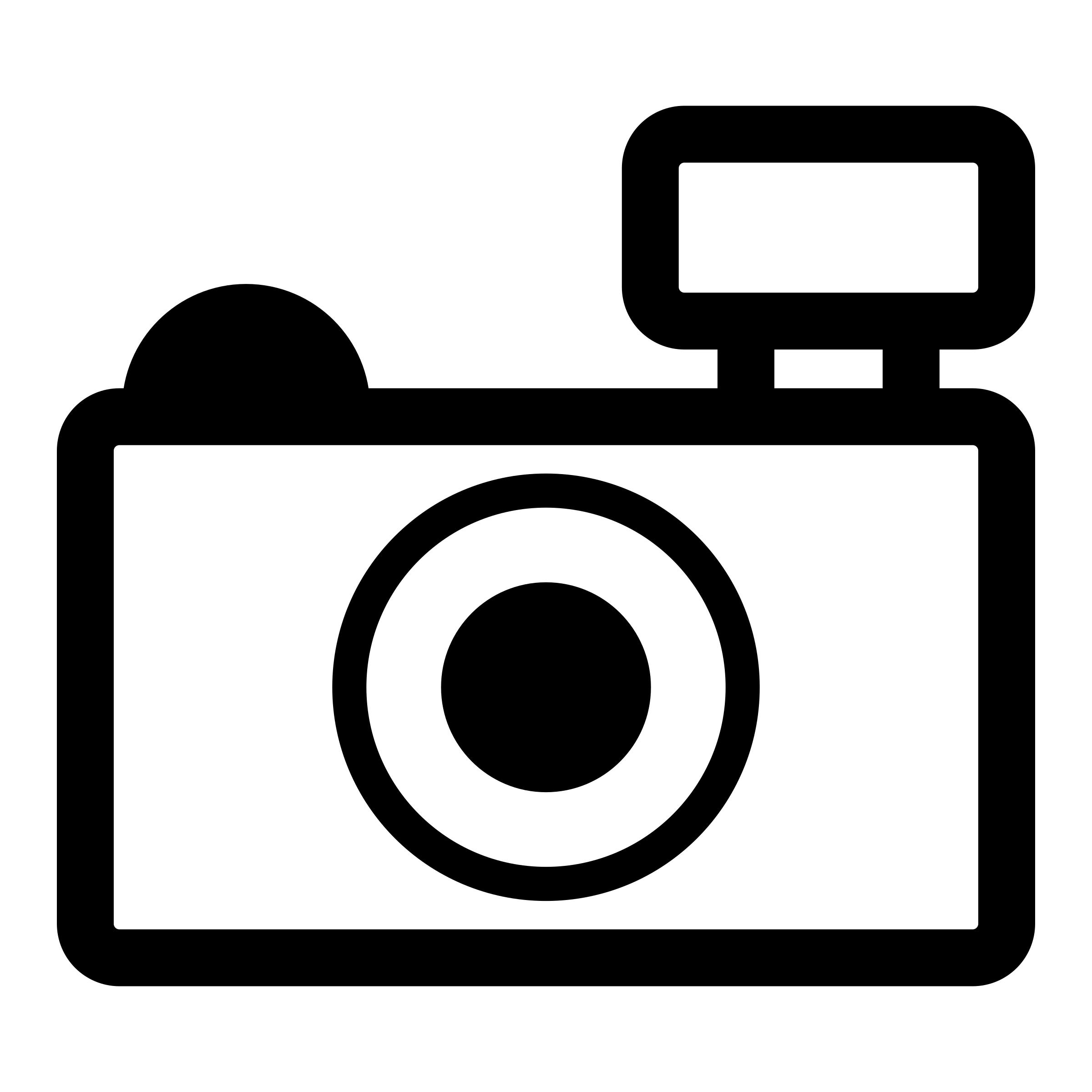 Polaroid camera clipart black and white