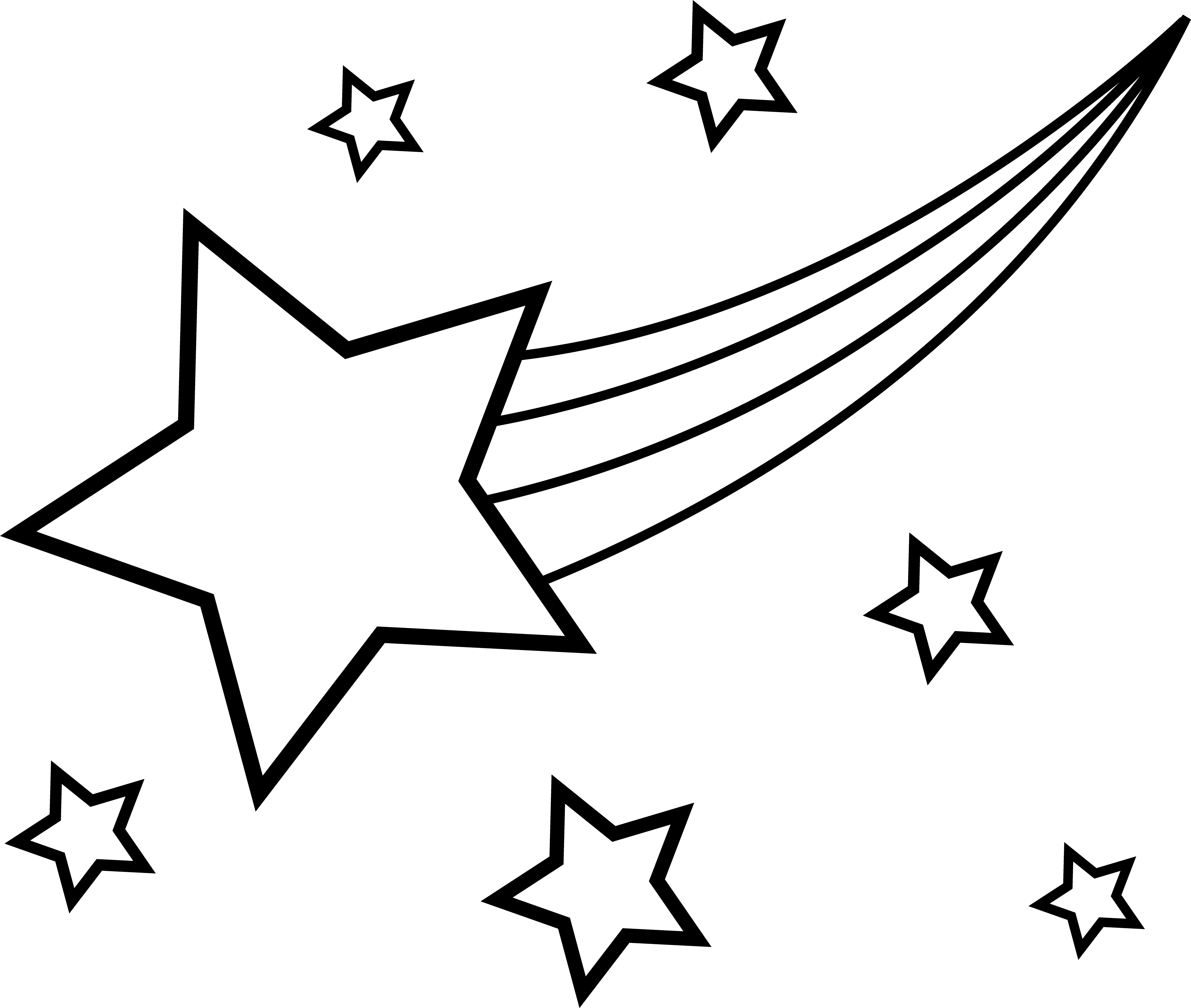 Free Shooting Star Clipart Black And White, Download Free Shooting Star  Clipart Black And White png images, Free ClipArts on Clipart Library