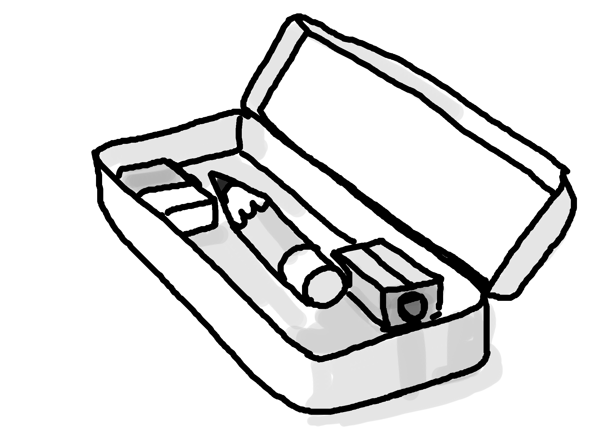 pencil box clipart black and white - Clip Art Library