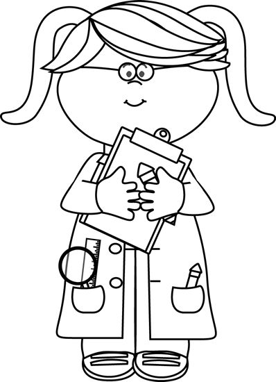 Kid Doctor Clipart Black And White