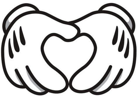 Mickey hands with love clipart