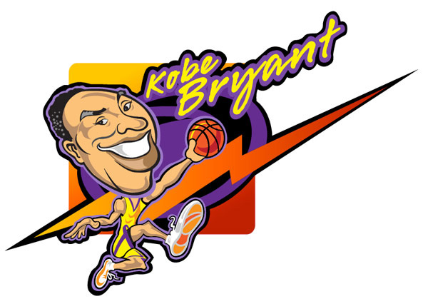 Kobe bryant cartoon clipart