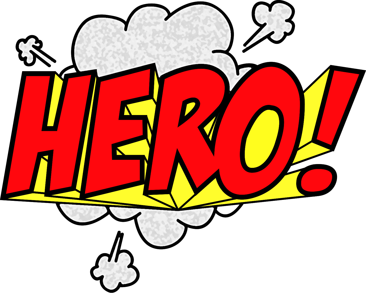 Comic book superhero clipart