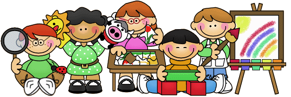 Cute Preschool Students Clipart