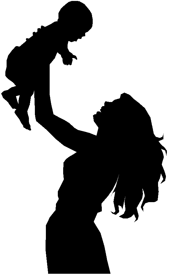 Clipart of mother praying with her child