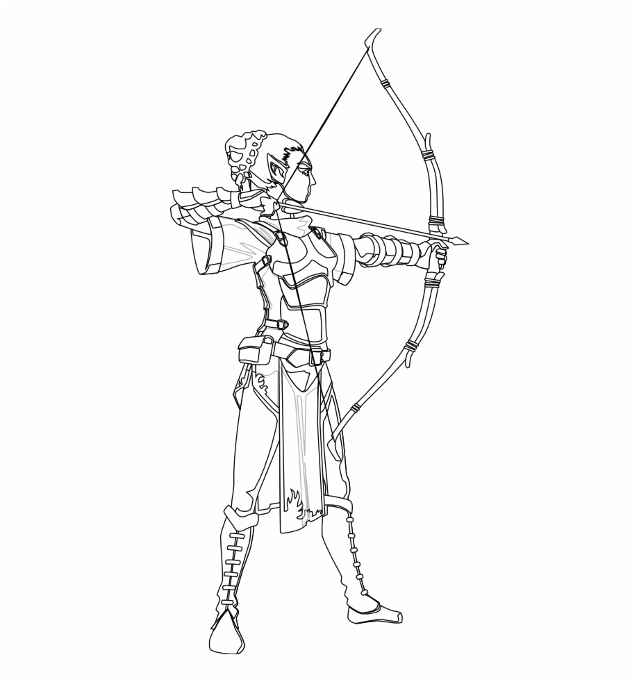 Clipartist Girl Archer Coloring Pages