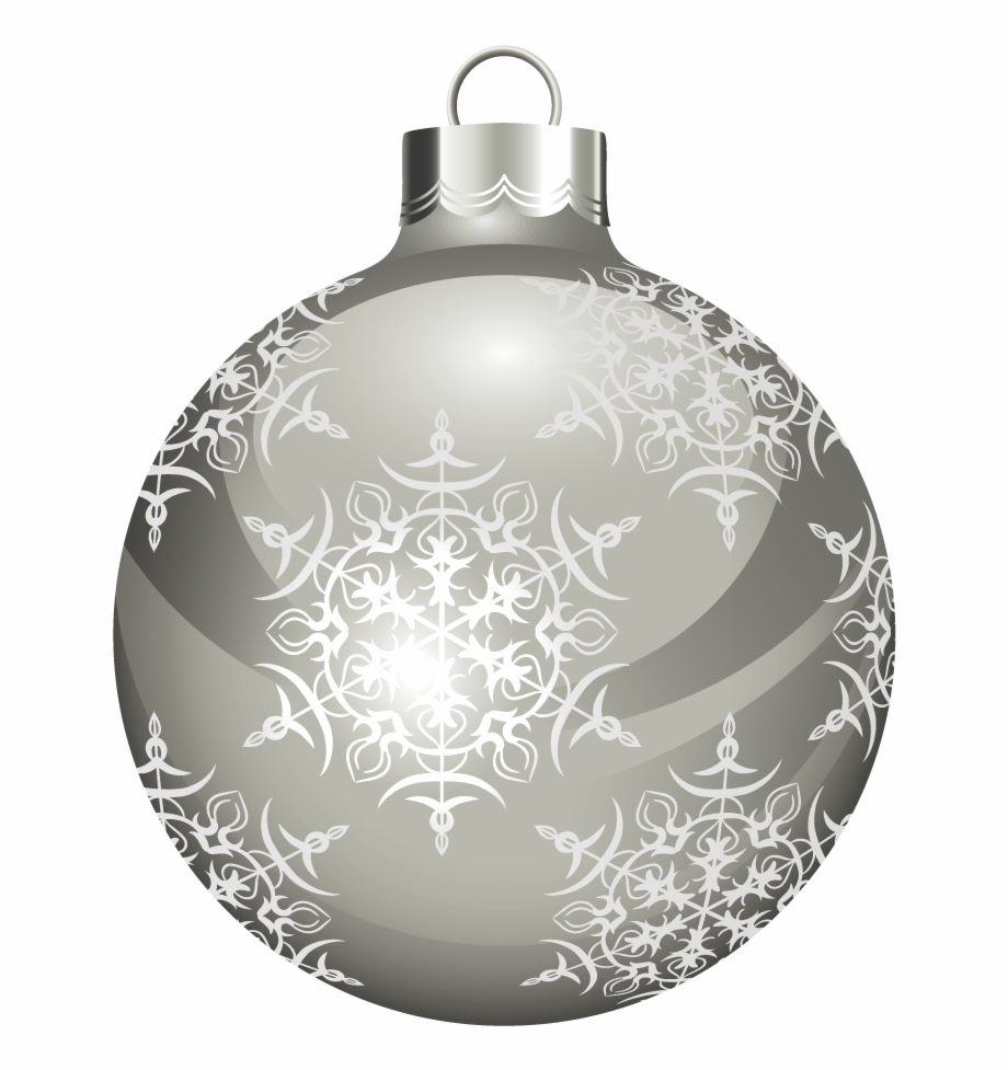 Silver Christmas Ornaments Png Silver Christmas Ornament Png
