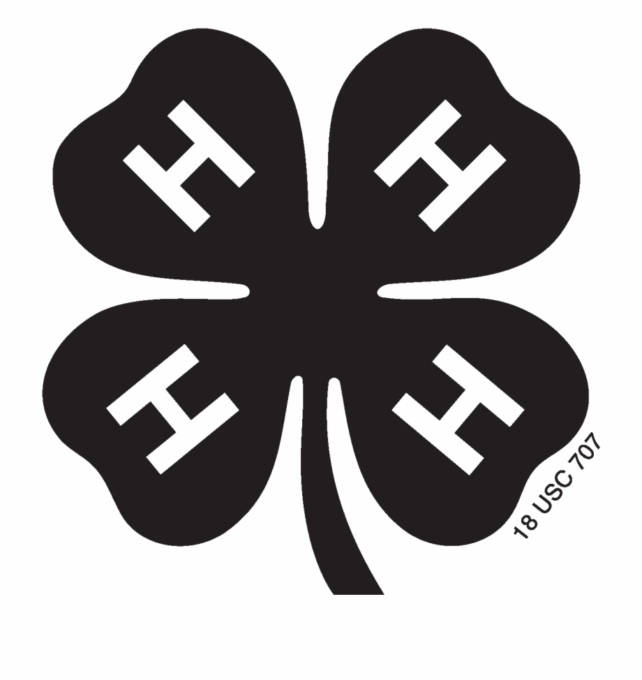 Black And White Library 4H Clover Clipart 4