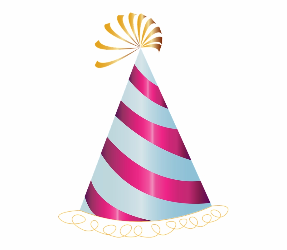 Happy Birthday Hat Party Pink Birthday Hat Clipart