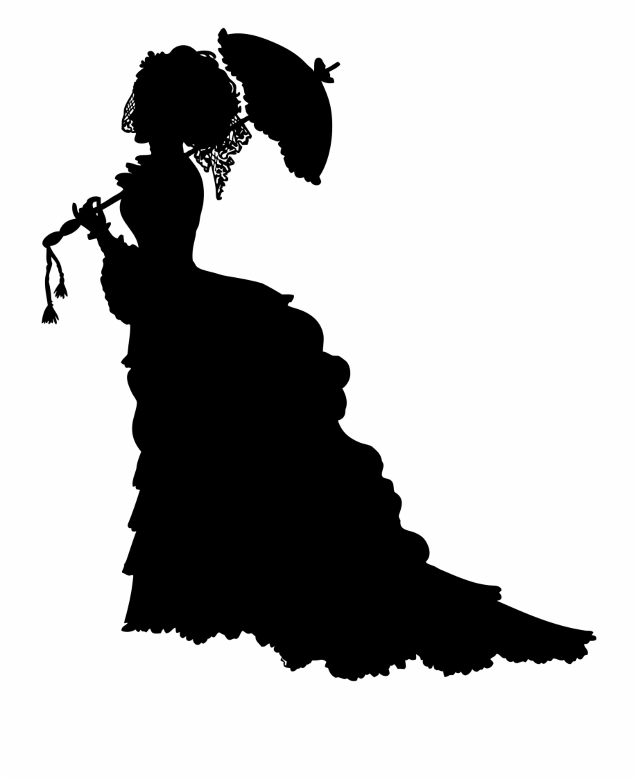 Vintage Victorian Lady Silhouette Icons Png Old Fashioned