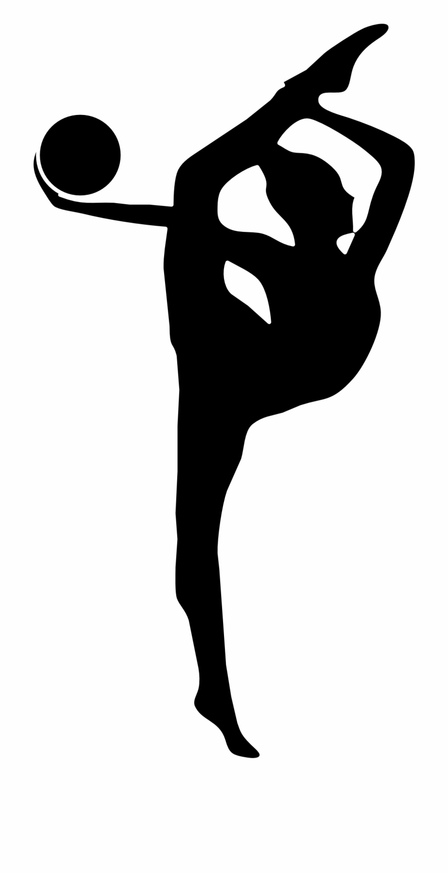 Gymnastics Clipart Silhouette Vault Rhythmic Gymnastics Ball Silhouette