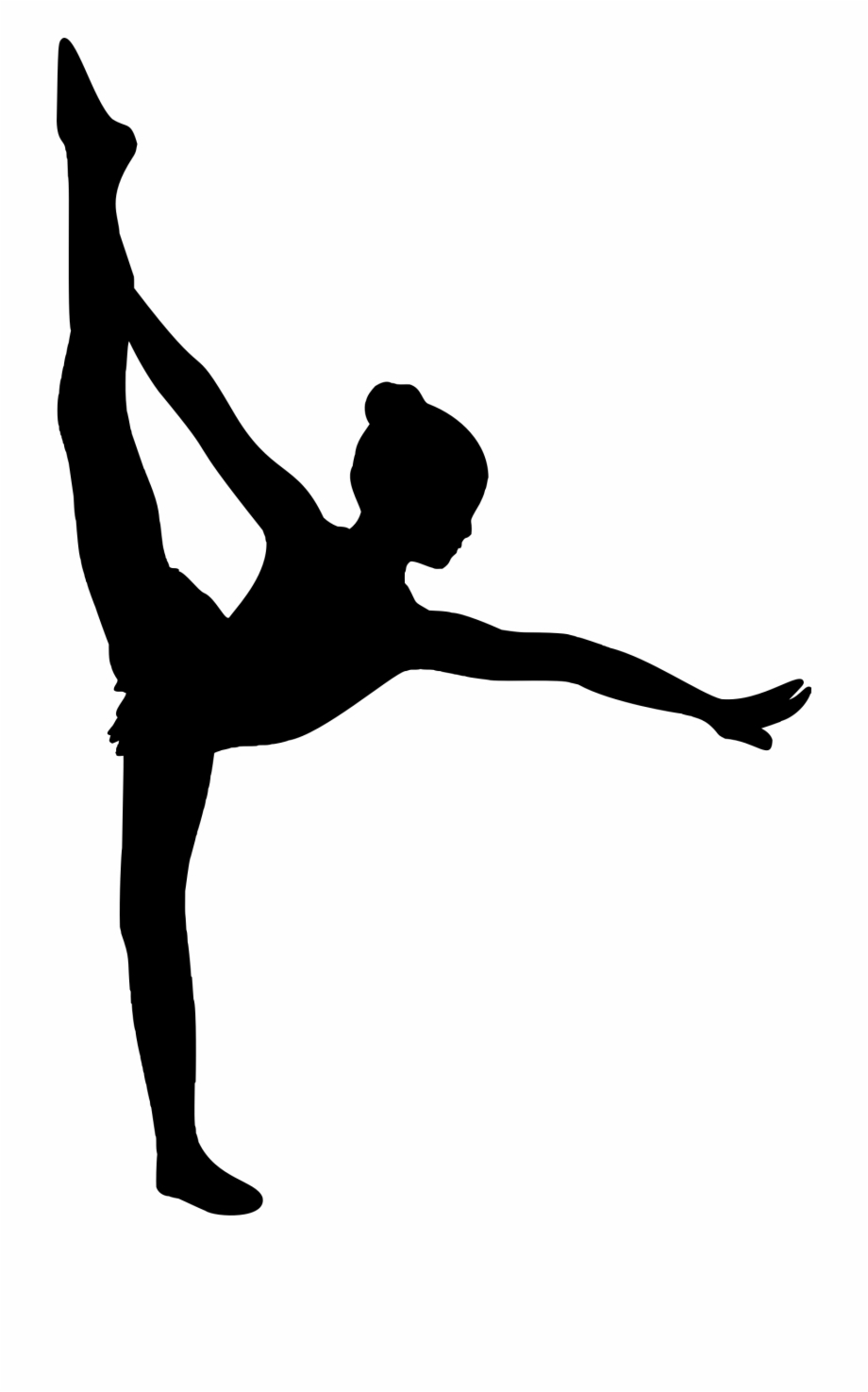 Vector Black And White Ballerina Silhouette Clipart White