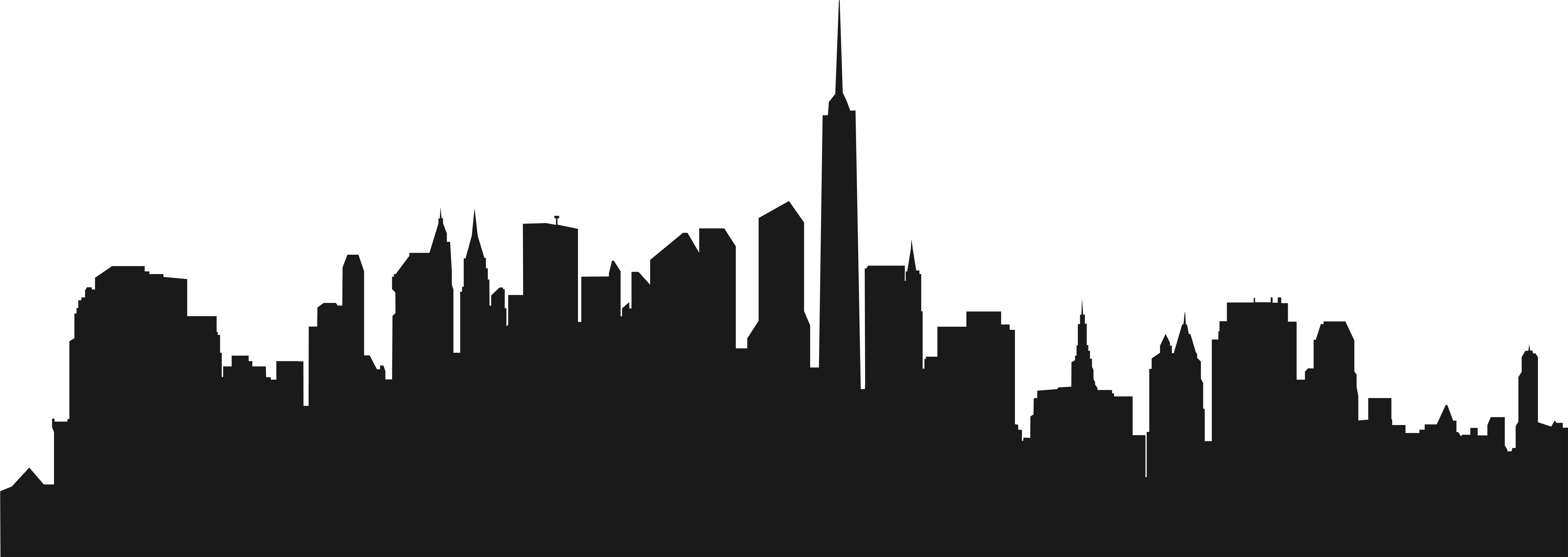 new york skyline silhouette transparent
