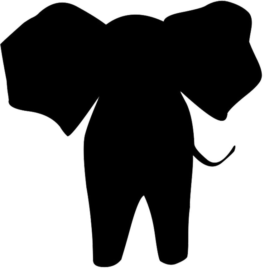 simple clipart elephant silhouette
