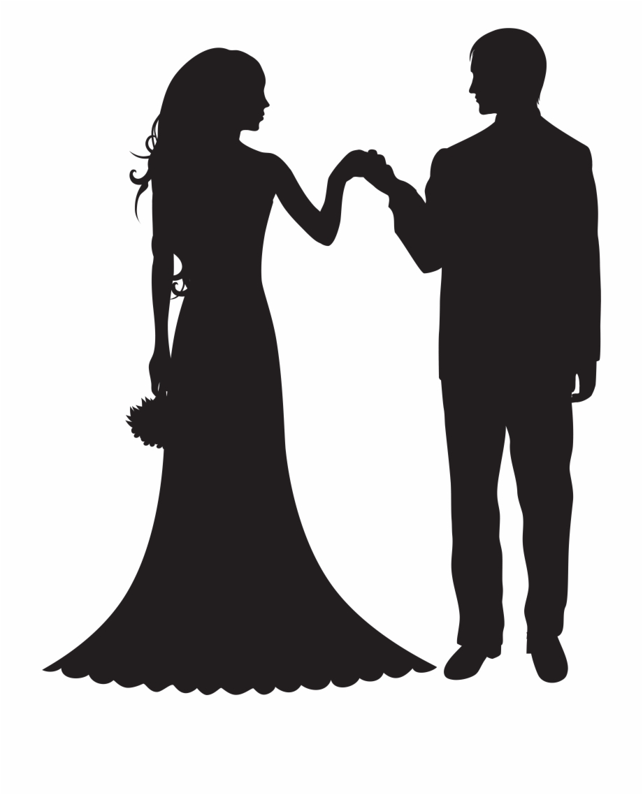 transparent background bride and groom clipart
