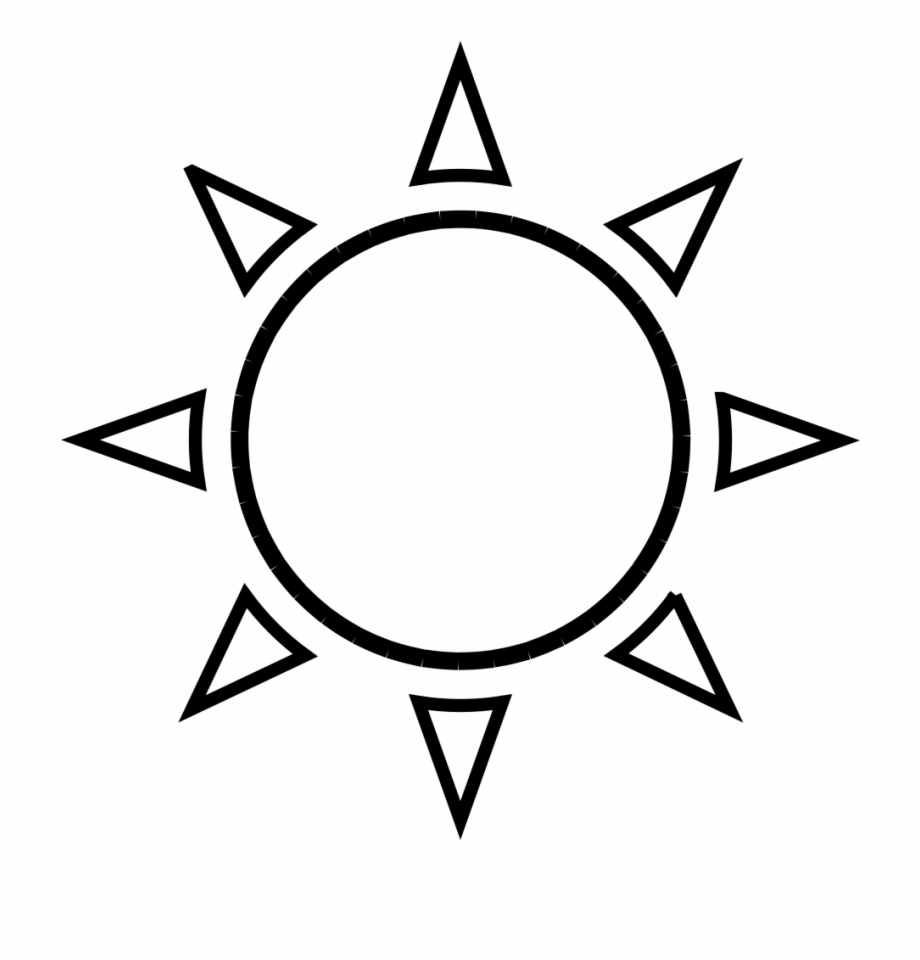 sun png black and white
