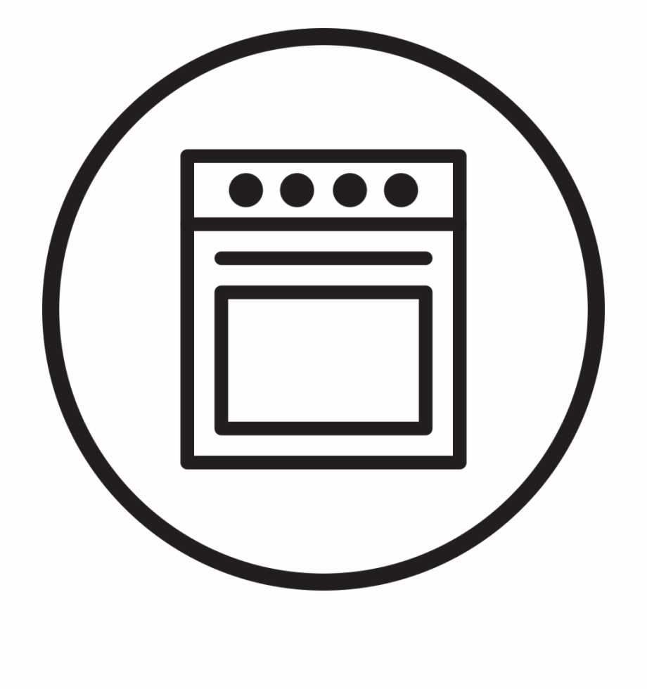 Kicthens Black Outline Oven Icon