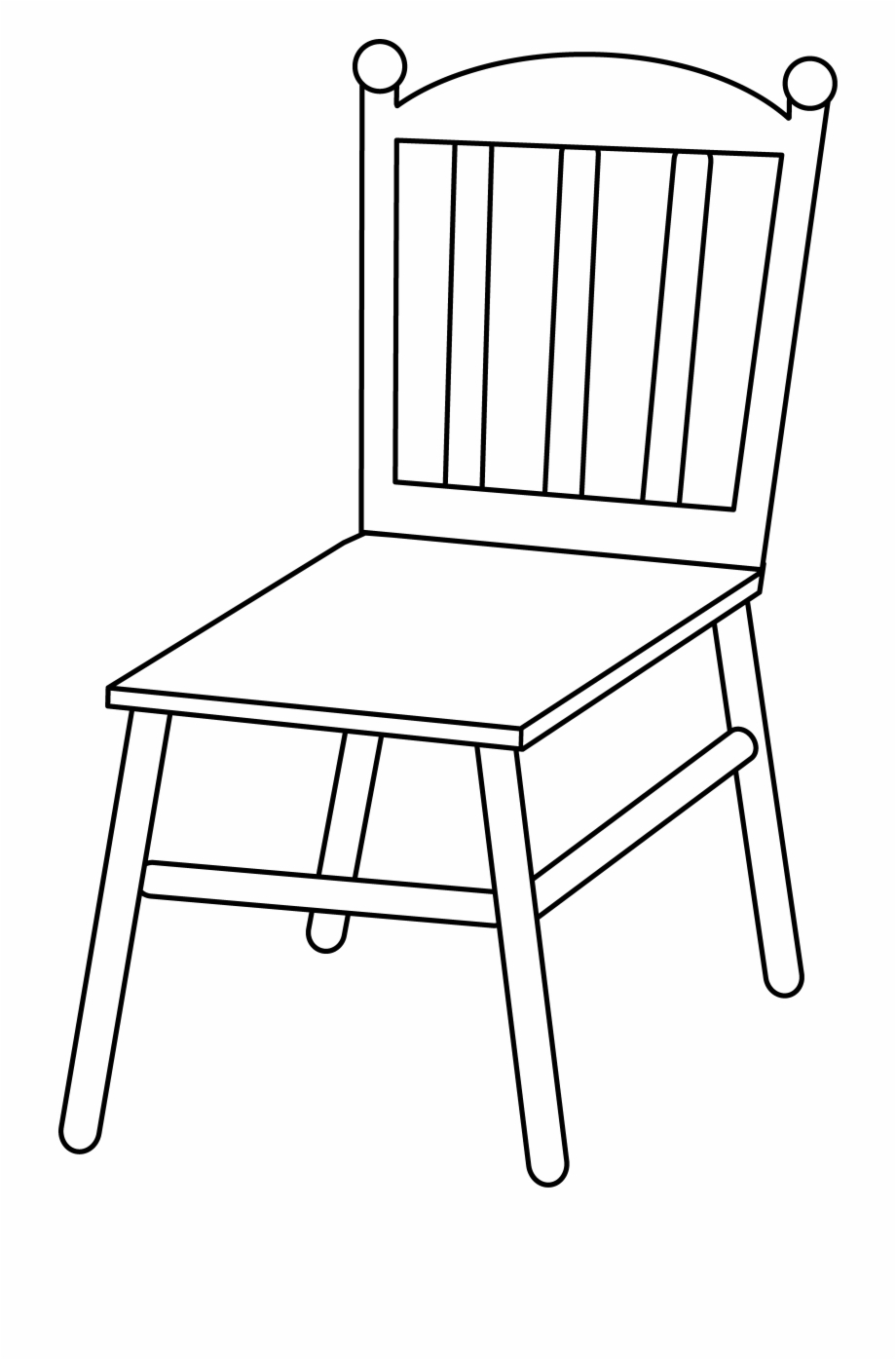 black and white chair clip art
