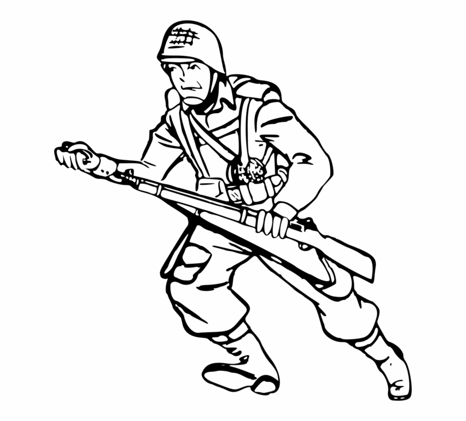 Soldier Drawing Solider Military Soldier Clipart Black And