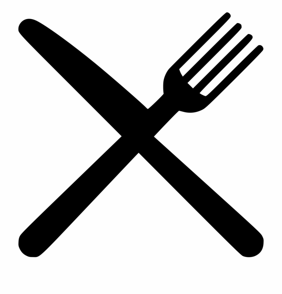 fork and spoon clipart black and white
