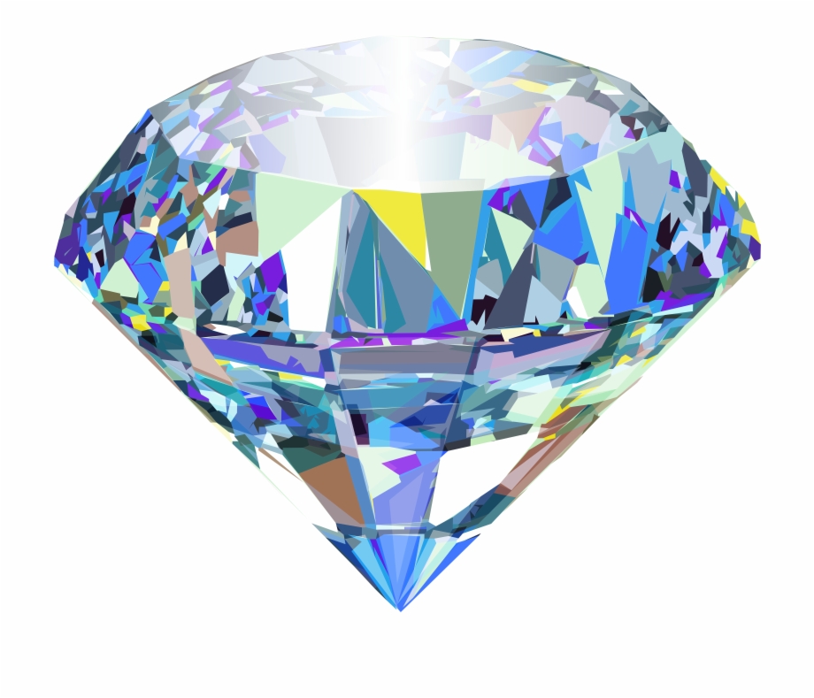Clip Art Image Blue Crystal Diamond Png