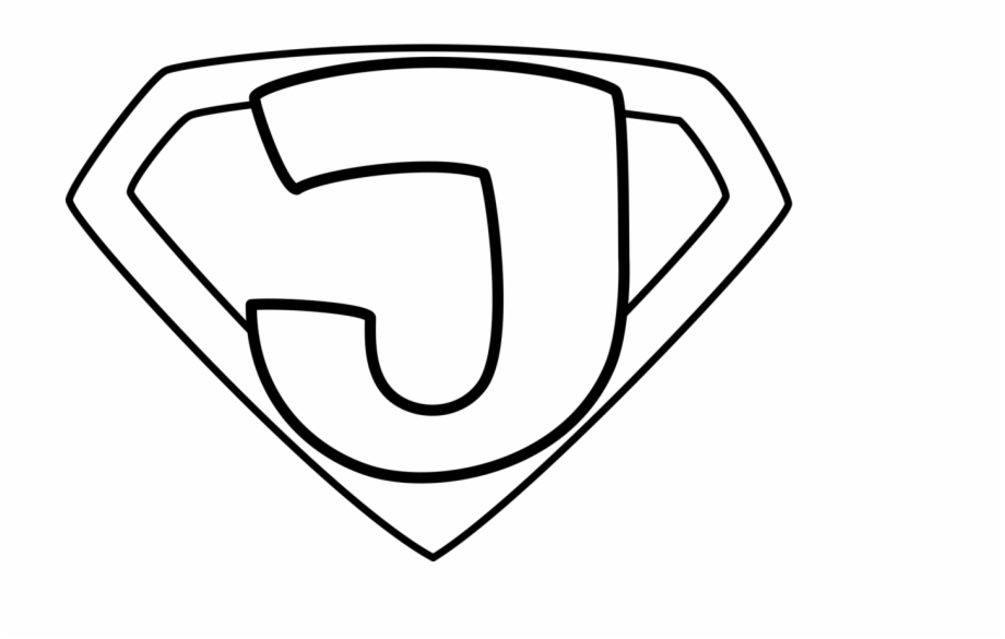 empty superman clipart black and white
