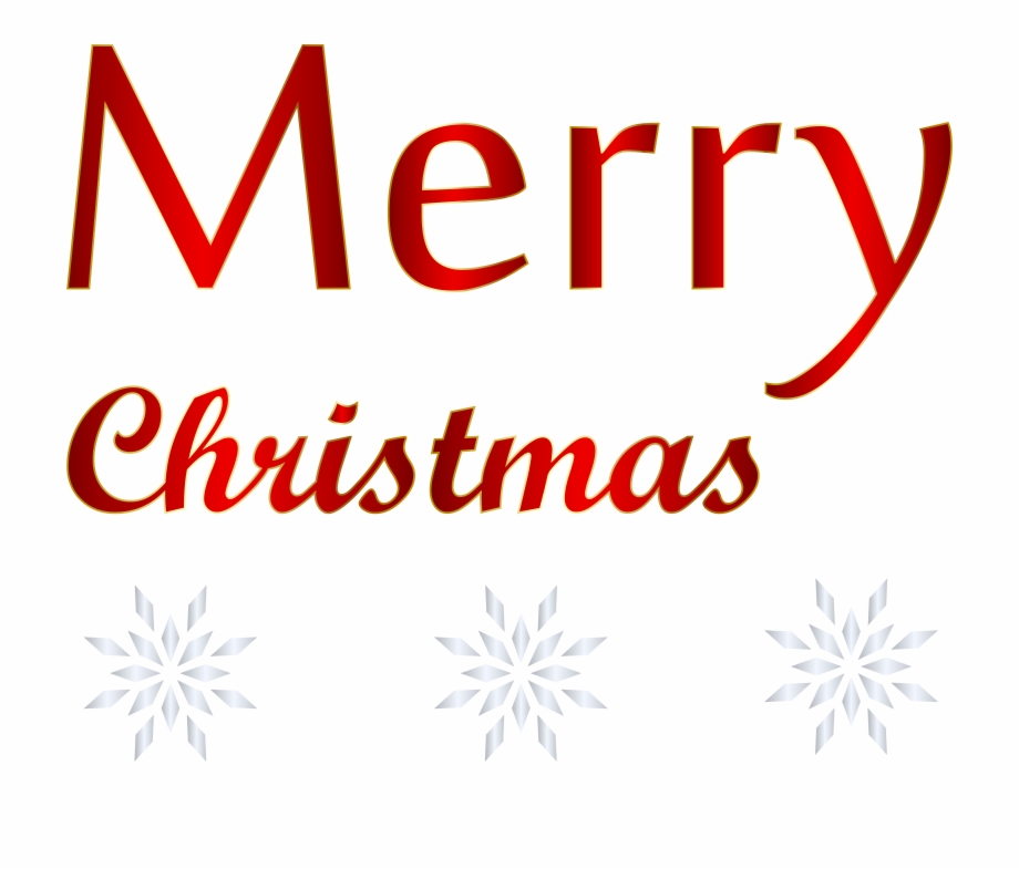 Red Text Merry Christmas Png Transparent Clip Art