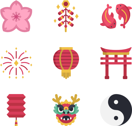 Chinese New Year Lunar New Year Icons