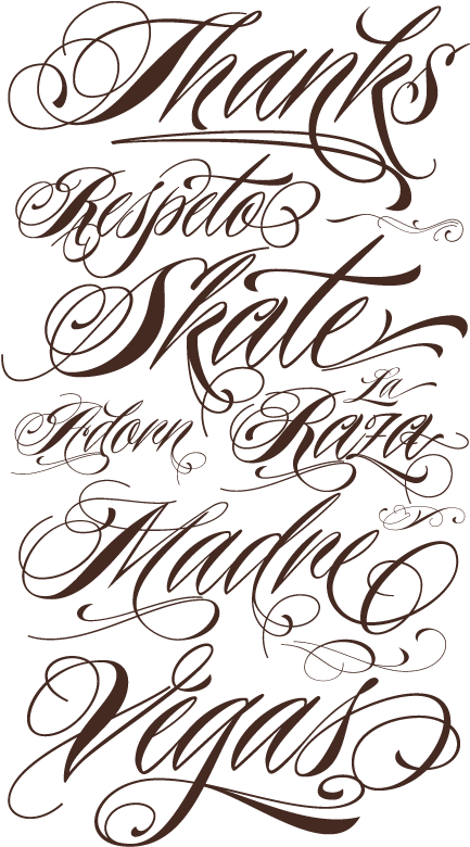 Gangster Tattoos Png Font Tattoo Lettering