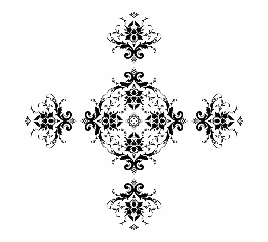 Line Art Silhouette Drawing Christian Cross Symmetry Design