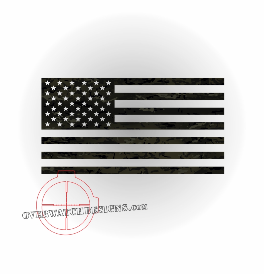 Multicam Black American American Flag Large